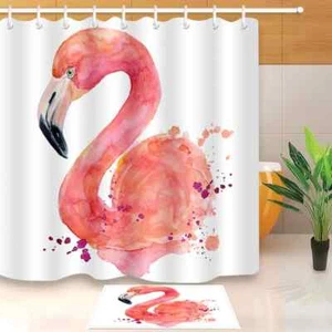 Pink Swan Waterproof Bathroom Polyester Shower Curtain Liner Water Resistant - Bild 1 von 8