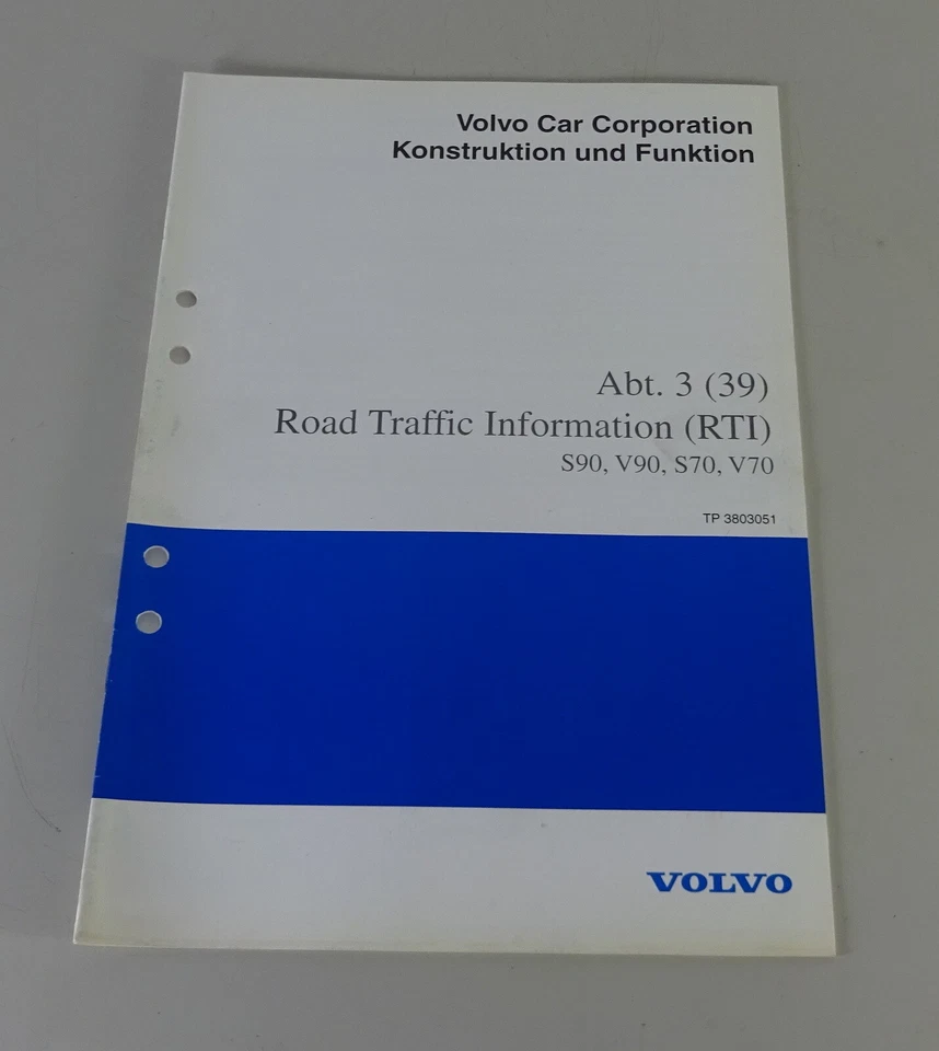 Manuale Officina Funzione Volvo S90/V90/S70/V70 Strada Traffic Informazioni - Immagine 1 di 1