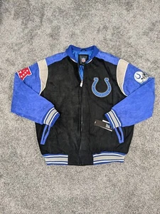 Neu Indianapolis Colts Jacke Mantel Wildleder Vintage Herren Gr. XL NFL Team Football warm - Bild 1 von 14