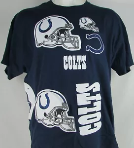 NFL Sample Patch ( Colts & Texans) Gildan Men's T-Shirt - Picture 1 of 8