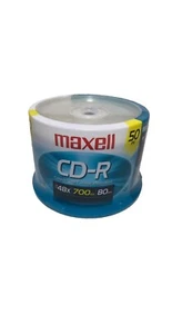 Maxell CD-R 700 MB Recordable Data Cd's-50pk Spindle by Maxell CD-R 700 MB... - Picture 1 of 3