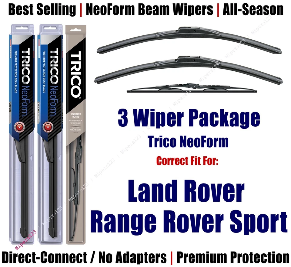 Limpiaparabrisas delantero/trasero NeoForm 2006-13 Land Rover Range Rover Sport 16220x2/30160 3pk Foto 1 de 1