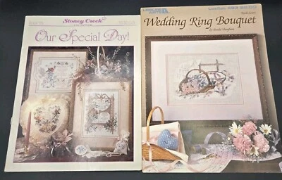 2 - Wedding Ring Bouquet & OUR SPECIAL DAY Stoney Creek Collection Cross Stitch - Image 1 of 4