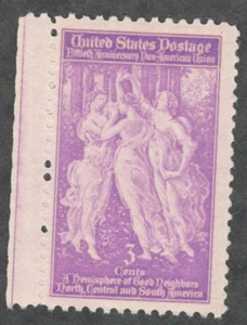 US. 895. 3c. Las Tres Gracias (Botticelli) Edición Unión Panamericana. MNH. 1940 - Imagen 1 de 2