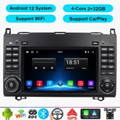  Car Radio Stereo for Mercedes Sprinter Vito Viano Head Unit Sat Nav BT CarPlay  - Image 1 of 4