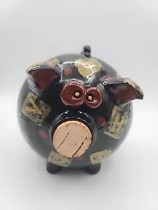 VINTAGE ELDRETH POTTERY 2002 REDWARE PIGGY BANK - Picture 1 of 13