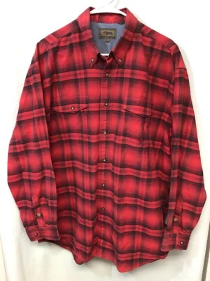 Camisa Roper Roja a Cuadros XL Manga Larga Algodón Abotonada B16 Foto 1 de 4