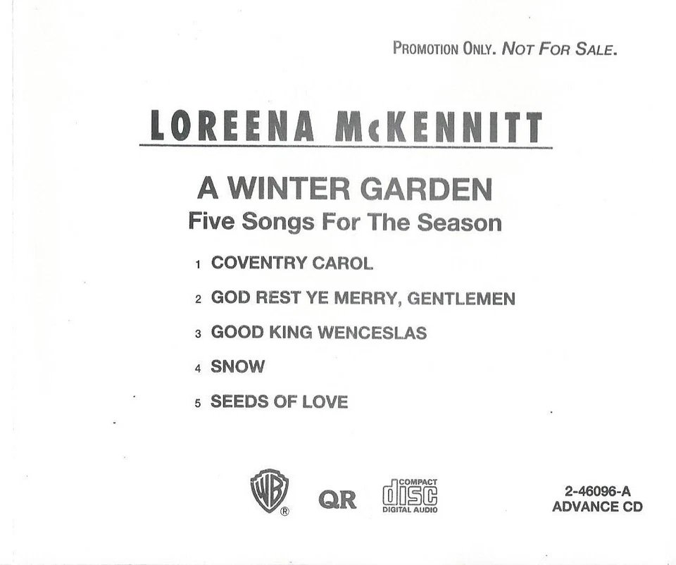 LOREENA McKENNITT A Winter Garden promo advance CD Foto 1 de 1