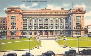 Postal NE: Court House, Omaha, Nebraska, lino, sin publicar - Imagen 1 de 2