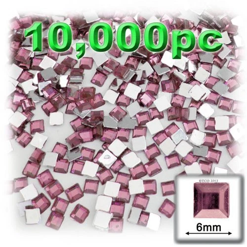 10000-Pc Acrylic Aluminum Octagon Rhinestone Lavender 4x6mm - Image 1 of 1