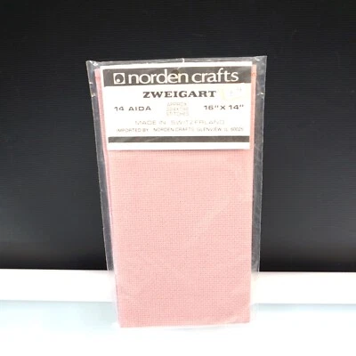 Zweigart Cross Stitch Canvas 14 Count 16x14 Norden Crafts Pink New Switzerland - Image 1 of 3