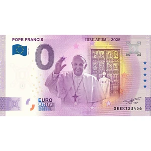 0 € ZERO EURO SOUVENIR BANCONOTA ITALIA 2025 - POPE FRANCIS - PAPA FRANCESCO - Picture 1 of 1