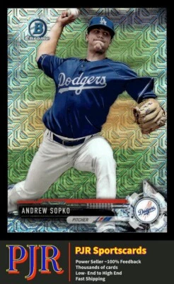 2017 Bowman Chrome #BCP83 Andrew Sopko Los Angeles Dodgers  Mega Box - Image 1 of 2