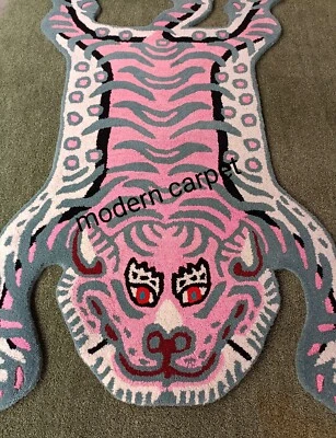 Tibetan Tiger Rugs Handmade 100% Woolen Hand Tufted For Home Decoration - Image 1 of 4
