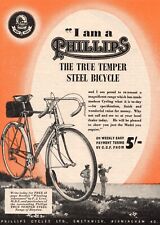 Vintage Phillips True Temper Steel Cycle Advert - Original 1954