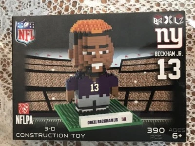 NFL Forever Collectibles BRXLZ Player Puzzle Toy Odell Beckham Jr #13 - NIB - Image 1 of 4