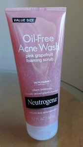 Neutrogena Oil Free Acne Wash, Pink Grapefruit Foaming Scrub, 6.7 fl. Oz- NEW - Picture 1 of 5