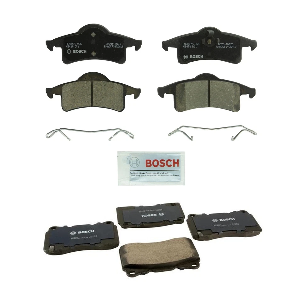 Kit de pastillas de freno de disco de cerámica delanteras y traseras Bosch QuietCast para Jeep Grand Cherokee Foto 1 de 1