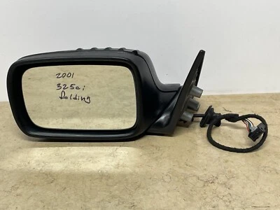 Espejo de puerta izquierdo plegable negro 99-06 BMW E46 325ci 330ci conductor LH Foto 1 de 4