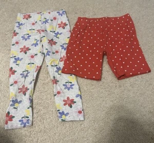 Girl’s Carter’s Floral Leggings and Heart Shorts Bundle Set of 2 - Size 7 Spring - Picture 1 of 5