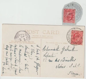 1903 STÜCK & 1907 PPC 2 DIFF GREENOCK & ARDRISHAIG PAKET CDS 1d PREIS NACH FRANKREICH - Bild 1 von 3