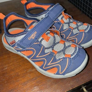 OshKosh B'Gosh Martin B Size 10 Sandals Navy Orange Gray Bungee Water Shoes - Picture 1 of 4