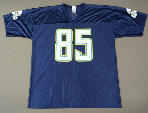 Los Angeles Chargers Jersey Mens 2XL XXL Antonio Gates 85 Blue Short Sleeve NFL Cover