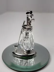 VINTAGE SWAROVSKI GOLFSCHLÄGER MIT T-SHIRT UND KRISTALL GOLFBALL - 2,5" GROSS - Bild 1 von 13