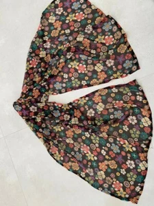 Hand Finished Vintage Floral Silk Scarf D1- Mothers Day Gift, Designer - Picture 1 of 2