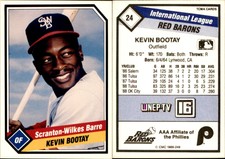 Kevin Bootay 1989 CMC Scranton/Wilkes-Barre Red Barons #24 Card *AutographDen*