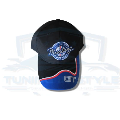 Gorra de béisbol Ford Mustang GT desde 1964 con logotipo bordado negra con licencia oficial Foto 1 de 4