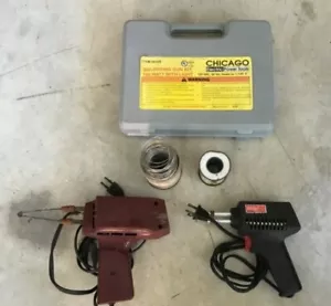 Chicago Electric Solder Gun Kit #04328 Weller Model 7200, Carftsman 100 Solder - Picture 1 of 7