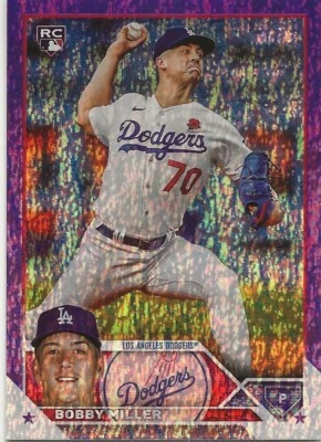 2023 Topps Update Purple Shimmer Bobby Miller /799 Rookie #US188 - Image 1 of 2