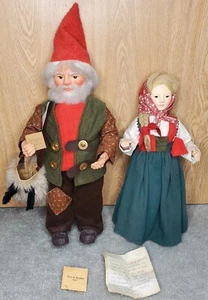 Vintage Fairie People Gnome Dolls Unique HAND MADE 20"  By Irene Graham 1970's - Picture 1 of 10
