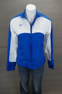Vintage Nike Windbreaker Jacket Full Zip Girls Small 4-6 White Blue NWT - Picture 1 of 8