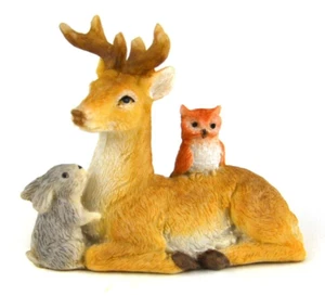 Fairy Garden Fun Deer and Critters Figurine Miniature Dollhouse Christmas - Picture 1 of 1