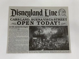 2012 Disneyland Line CA Adventure Newspaper - Cars Land Buena Vista St. Opening - Picture 1 of 1