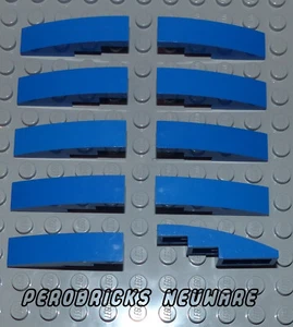 Lego 10 x Bogen halbrund Schrägstein Dachstein 1x4 blau #61678 NEUWARE - Bild 1 von 1