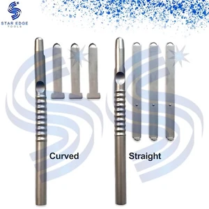 Dental Bone Scraper Harvester Curved & Straight Implant Bone Grafting Collector - Picture 1 of 8