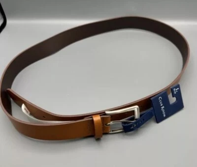 Club Room Men's Size Large (42-44) Tan Faux Leather Belt NWT - Изображение 1 из 4