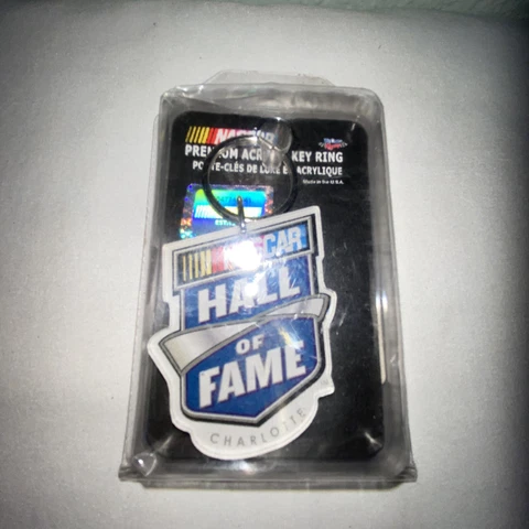 NASCAR KEY RING COLLECTIBLE ACRYLIC CHARLOTTE HALL OF FAME NEW IN PACKAGE Cover