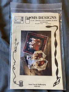 1997 MS Designs Santa Vest & Wallhanging MSD302 patterns - Picture 1 of 4