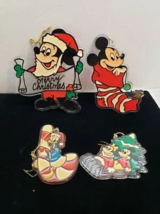lot of 4 vintage Christmas ornaments Mickey Mouse Minnie Donald Duck Disney - Picture 1 of 9
