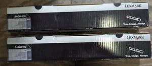 2x Tóner negro de alto rendimiento genuino Lexmark 54G0H00 540H MS911de/MX910de/MX911de ✨ - Imagen 1 de 3