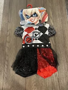 KOSTÜM DC Superheld Mädchen Verkleidung Kinder 4-6x Harley Quinn Kleid Kostüm NEU - Bild 1 von 13