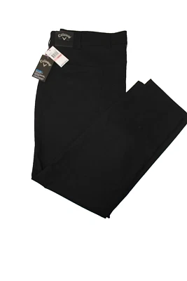 PANTALONES DE GOLF CALLAWAY OPTI-DRI SORONA ÁGILE NEGROS RENDIMIENTO TALLA: 40 X 30 NUEVOS CON ETIQUETAS Foto 1 de 2