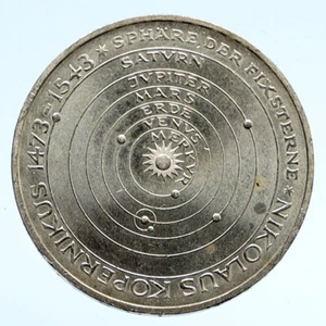 1973 GERMANY German COPERNICUS ANNIVERSARY OLD Vintage Silver 5 Mark Coin i94547 - Picture 1 of 3