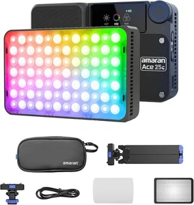 Amaran Ace 25c Tripod Kit RGBWW LED Video Light 32W Full Color On Camera 2300K - Picture 1 of 9