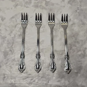 Vintage Cocktail Flatwear Forks Stainless By Salem Forks Scroll Design Seafood  - Picture 1 of 12