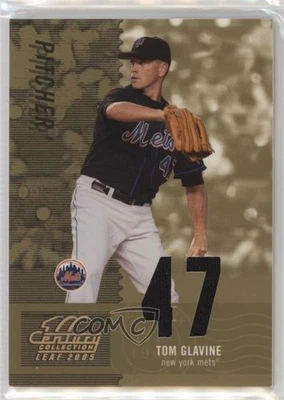 2005 Leaf Century Collection Materials Die-Cut Jersey Number /47 Tom Glavine HOF - Image 1 of 2